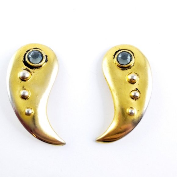 Ben-Amun Jewelry - Vintage Ben-Amun Statement Earrings Clip On